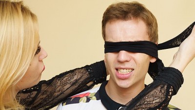 Mom Teaches Blindfold Stepson in Anal Fetish - 4porn