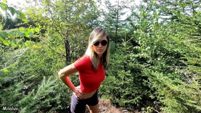 Young with Big Tits gives Head in the Forest which Leads (+18)