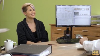 Smart Girl Pays with Sex for Credit for her new Business