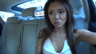 Asian Public Flashing and Masturbation in TAXI