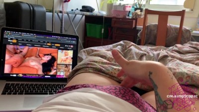 watching cumshot compilations and cuming hard