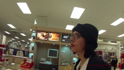 Public blowjob Walk at the Mall