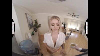 Hot Blonde Madelyn Monroe needs your Cock in her Office!