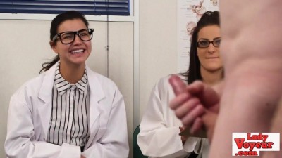 Sleazyneasy - English Voyeur Nurses Instructing Tugging Guy