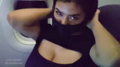 Young shows me her Big Tits and Lets me Grab them during a Flight to Cancun (+18)
