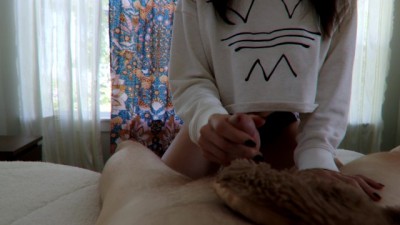Sexy Amateur Rides Reverse Cowgirl first thing in the Morning