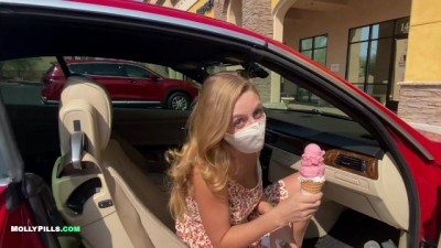 College Slut gets Roadside Pussy Creampie
