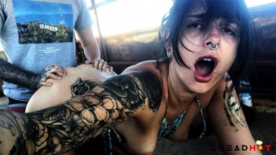 Porn inside an abandoned Bus in DESERT