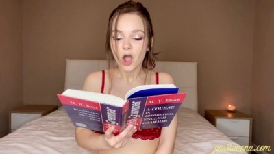 Damn Hot Teacher gives me a Home LesStepson Sitting on Vibrator