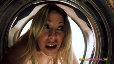 Step Mom is Stuck in the Dryer and Fucked by her Son - Nikki Brooks