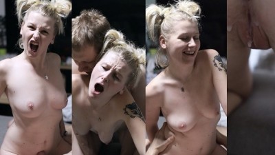 Horny blonde teen girl wants to get pregnant, man has no choice and needs creampie (+18)