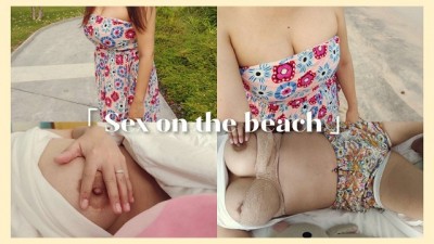 4K, Sex Vlog, Thailand Beach, Outdoor Sex & Cum inside with Beautiful Big Boobs Girl