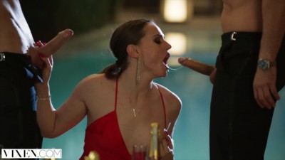 VIXEN Tori Black Takes on two Cocks in an Award Show after Party