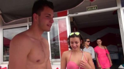 Chick goes all the way with the Guys on their way Home