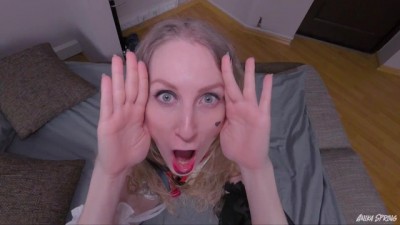 Harley Quinn wannabe provoked her puddin into creampie