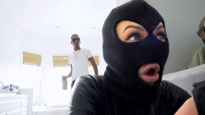 Adira Allure double penetrated blonde granny in stockings by 3 BBCs