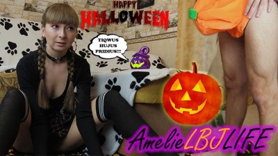 Little Witch Conjures massage fh18 Her Dick and Was Roughly Fucked to Cum in Pussy