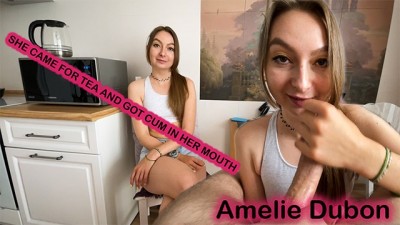 A Neighbor Came For Tea and bisexual hairy Got Cum in Her Mouth