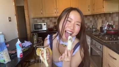 Good morning have your cute asian girlfriend for big black booty hd breakfast in kitchen POV