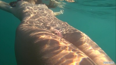 Nude model public toy porn swims on a public beach in Russia