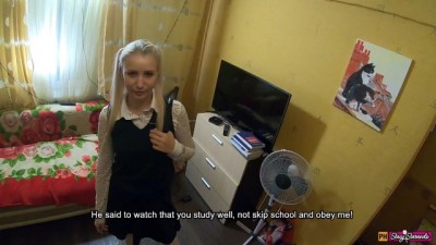 Punished a Cute Russian girl for Bad Study