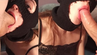 Cutie in balaclava got a xvideo home juicy cock in her mouth