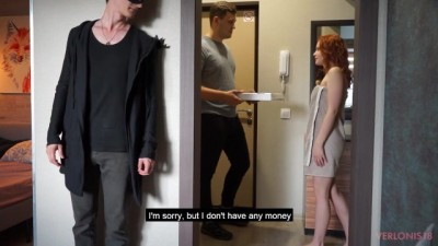 Redhead girl pays with her body xvideos xxx for pizza and her boyfriend (cuckold) watches and masturbate