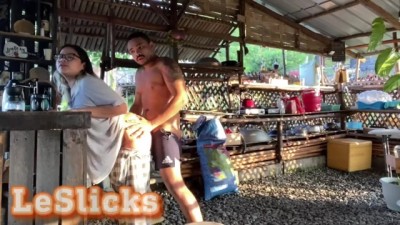 Solid KANTUTAN muna sa kitchen before thot creampie coffee and bago umuwi (5