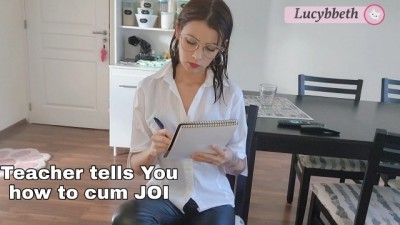 Teacher Tell U How To mature wife facial Cum JOI