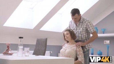 Skinny shows an old man his natural body and is nailed - Tubegals