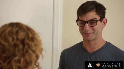 Hung Guy Wrecks His Busty Teacher with a Massaging Fantasy