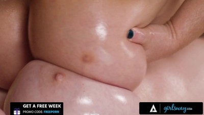 Busty Bride-to-Be Gets Down and Dirty with PAWG in Steamy Massage Session