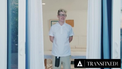 Steamy Trans Masseuse Threesome with Surprise Happy Ending