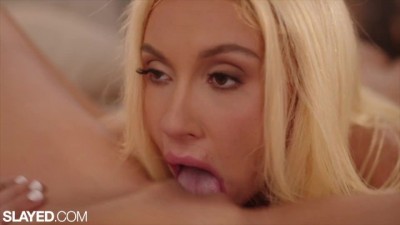 Steamy Blonde Jazmin Ravages Vic's Hot Body with Her Tongue