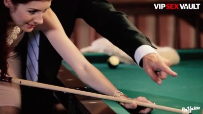 Busty Redhead's Wild Pool Table Fuckfest