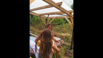 Steamy Pergola Swinging Session - Full Vertical Experience