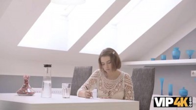 Hot Russian Girl Marina's Smoking Encounter with a Mature Guy