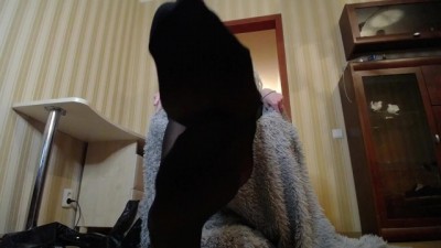 Sniffing Nylon Stocking Feet After a Long Day!