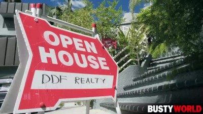 Busty MILF Nails House Sale with Wild Fuck and Cum Shower!