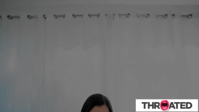 Brunette Babe Throated and Swallowed: Cock and Spit Extravaganza