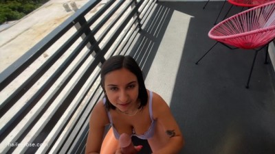Massive Tits Teen Caught & Roughly Creampied on Balcony (+18)
